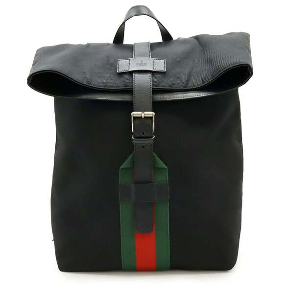 GUCCI Authentic Black Leather Backpack main image 7